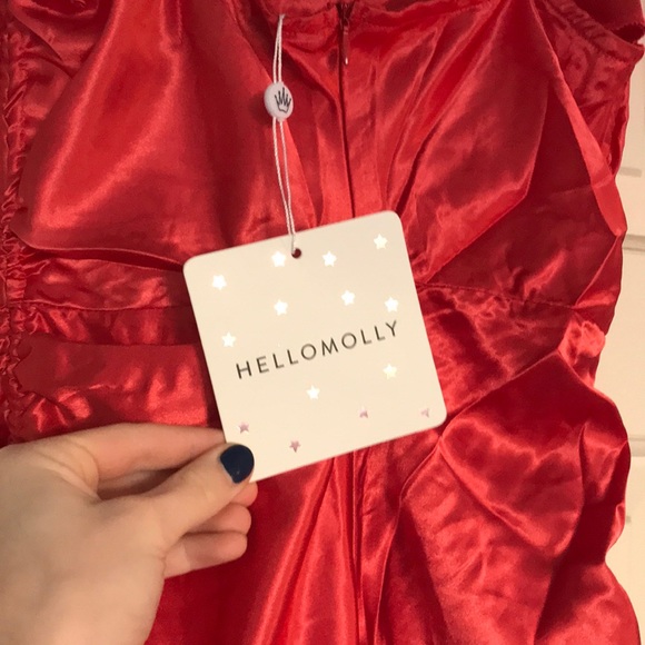 Hello Molly Get Outta Here Dress Coral - Picture 3 of 4